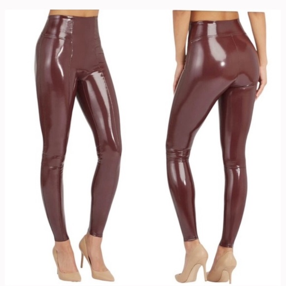 SPANX® Faux Patent Leather Ruby Leggings Size Small Tall new with tags - Picture 3 of 3